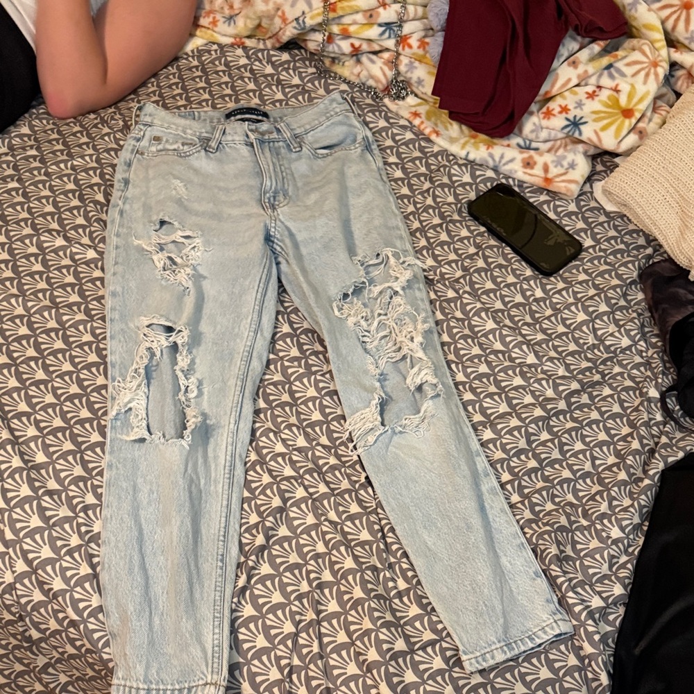 Aeropostale Light Blue Distressed Boyfriend Jeans